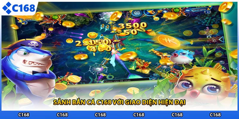 Sảnh bắn cá C168 với giao diện hiện đại